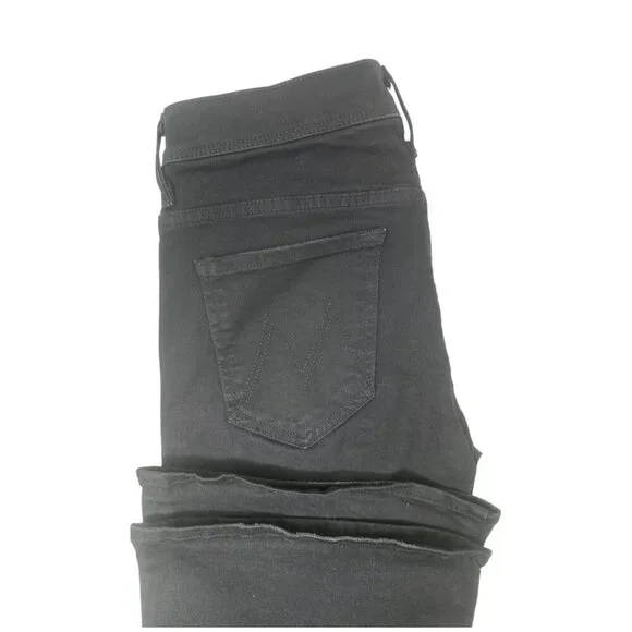 Mother The Cruiser Flare Jeans In Not Guilty Size 27 Stretch Black Denim - Picture 8 of 13